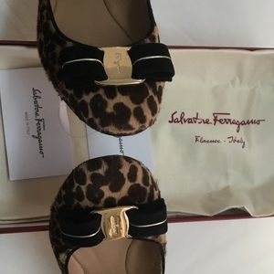Authentic Salvatore Ferragamo Varina Calf Shoes